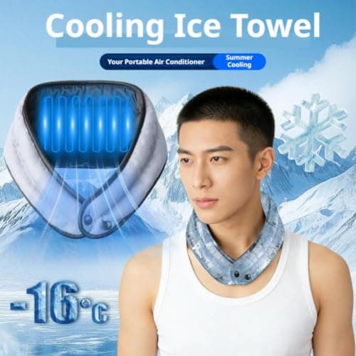 Cooling Towel, Lightweight & Reusable Water-activated Neck Cooling Wrap Cold Towels for Hot Weather Fast Relief 20+ Hours, Ice Bandana for Sports, Camping,Fishing, Outdoor Work, Beach Travel (Yellow) — view 3