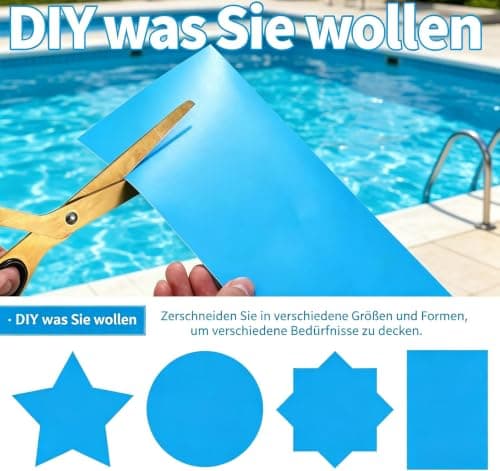 WADY Pack of 20 Self-Adhesive Repair Patches Pool for Swimming Pools, PVC Pool Repair Kit, Self-Adhesive Underwater Repair Pool Patches for Water Bed, Swimming Pools, Inflatable Boat — view 4