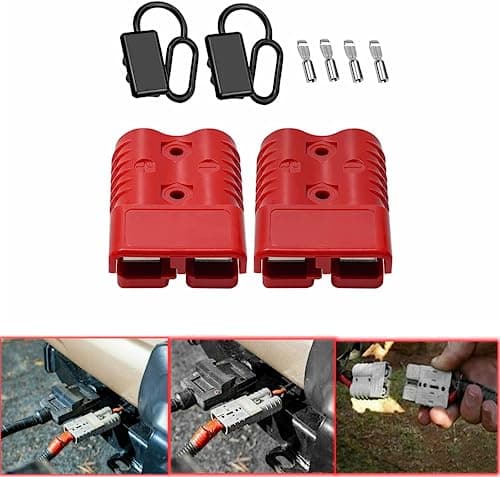 Anderson Connector 175A 600V with Rubber Caps Red Pack of 2 — view 3