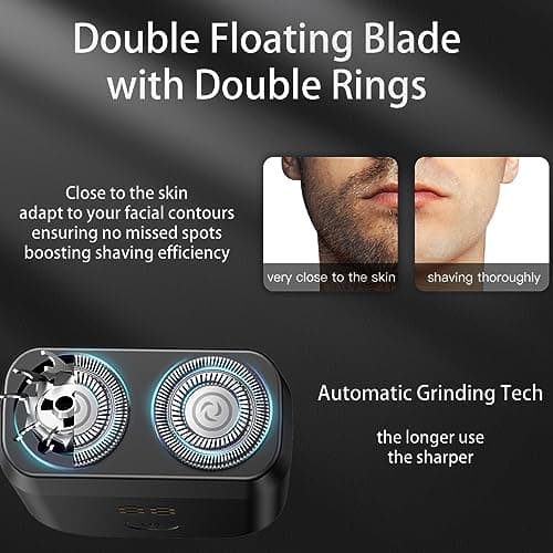 Electric Razor for Men Rechargeable Mini Beard Shaver Cordless Rotary Razor — view 3