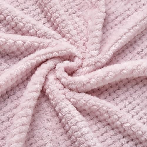 CREVENT 75cmX100cm Cute Cozy Fluffy Warm Baby Blanket for Girls Infants Toddlers' Bedding Crib Cot Stroller, Baby Shower Birthday Newborn's Gift Pink- Baby Giraffe — view 4