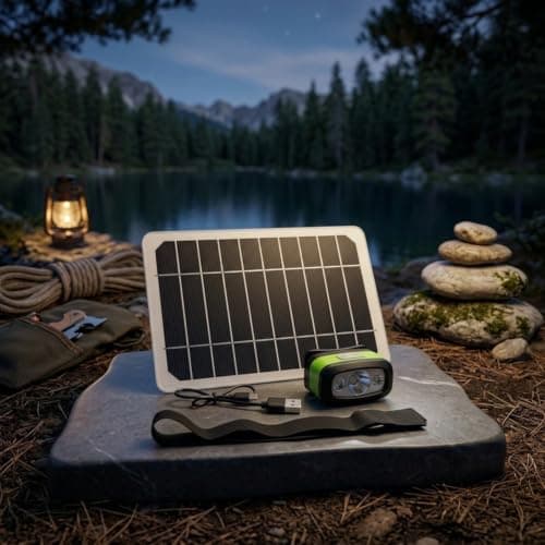 Opatiny Solar-Powered Headlamp: Rechargeable, Motion-Sensing Light for Camping & Night — view 2