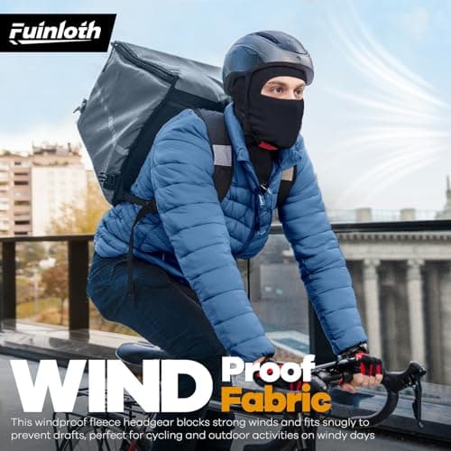 Fuinloth Ski Mask Balaclava Pro, Cold Weather Windproof Motorcycle — view 4