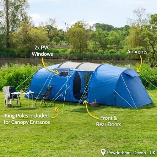 Trail Easdon 6 Man Family Tent, L700cm x W240cm x H185/210cm — view 2