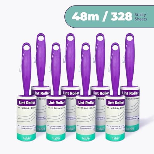 Haber Lint Roller, 8 Pack, Ideal for Clothes, Travel and Pets. Over 300 Sticky Sheets in Total. Multipack of 8 Lint Rollers. — view 6
