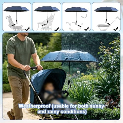 UMCHU 1 Pcs Buggy Umbrella, Umbrella, for Golf Trolleys, Beach Chairs,etc. — view 6