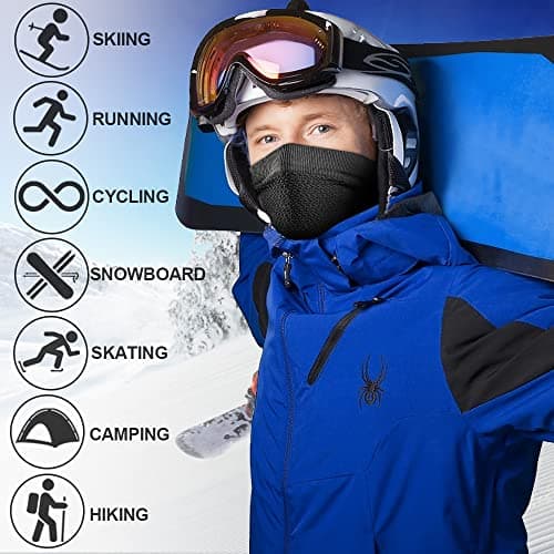 WTACTFUL Winter Neck Warmer Face Mask, Windproof Breathable Anti-Fog — view 3
