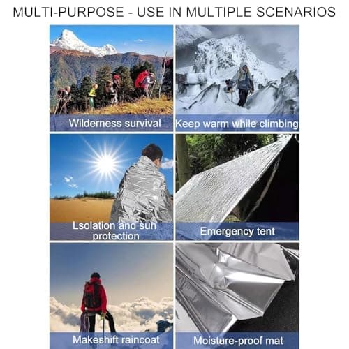 Foil Blanket Reusable Warm Survival Gear — view 5
