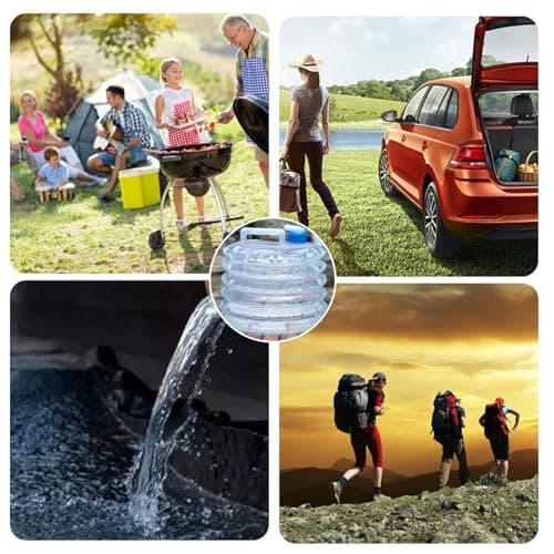TBIBINWP Water Container, 3L/5L/10L/15L Collapsible Water Carrier with Tap, Folding Water Bucket, BPA-Free, Portable Water Tank, Perfect for Hiking Camping BBQ Picnic Outdoor Use (5L) — view 6
