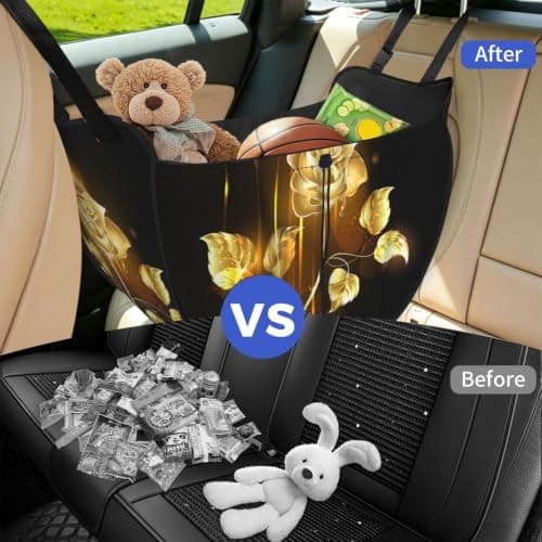 Gold Rose Car Seat Organizer Miscellaneous Sorting Bag Seat Backrest Bag — view 6