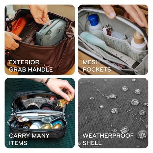 Peak Design Wash Pouch, Eclipse, Weatherproof Travel Toiletry Bag, Upright or Hanging Kit with Pockets, Magnetic Toothbrush Pocket, Wide UltraZip Opening, Toiletry Bag for Men and Women — view 4