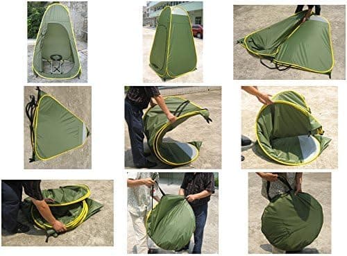 HYGRAD Pop Up Toilet Tent Chaning Room Camping Shower Instant Pop Up Portable Outdoor Camping (Pink) — view 4