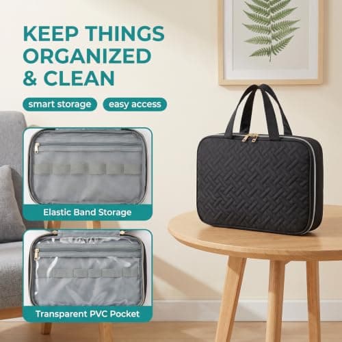 hautllaif Hanging Toiletry Bag for Women,Waterproof Travel Bag with Hook — view 4