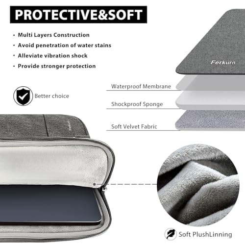 Ferkurn Laptop Case Sleeve Cover Computer Chromebook Case, 15 15.6 16 inch — view 5