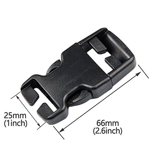 DYZD Plastic Buckle Repair Kit Quick Release Buckles No Sewing Required for Backpack Bag (4pcs Black,25 mm) — view 2