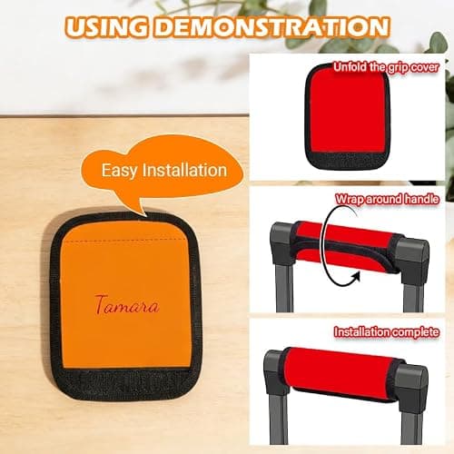 Personalized Luggage Handle Wrap, Luggage Tags Handle Covers, 1 Pc — view 6