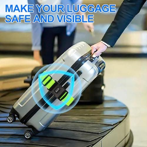 Personalized Luggage Straps Personalized with TSA Approved Lock, Custom Embroidered Name Travel Suitcase Belt with Buckle, 200CM Adjustable Luggage Straps (combination lock, 1) — view 3