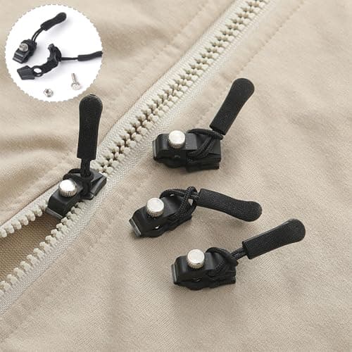 JAXICREY Zip Repair Kit, 24 PCS Universal Zipper Repair Kit Zip Fixer Replacement Zipper Pulls Slider for Jackets Coat Jean Suitcase Sleeping Bags Tents Luggage Backpacks — view 4