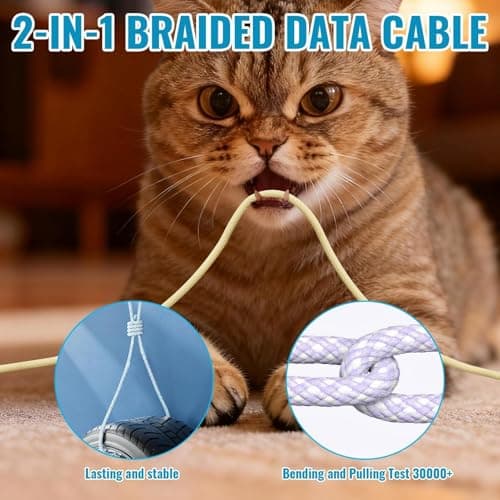 Jiyeo 6 Pack Multicolor USB C Charger Cable, 3FT/3FT/3FT/6FT/6FT/10FT — view 6