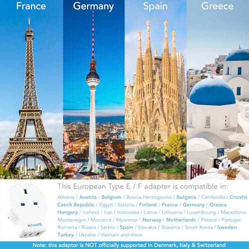 MyTravelPal 2 Pack UK to Europe 20W PD Travel Adapter with 2 x USB C — view 2