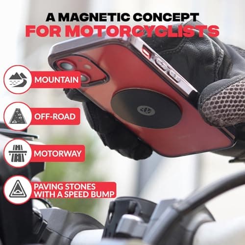 Shapeheart Motorbike Phone Holder & Magnetic Adhesive Metal Plate Universal — view 2