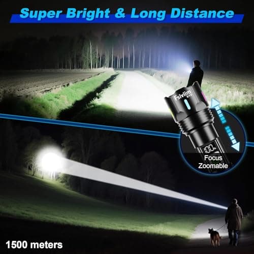 Fsiviim 1000000 Lumen Rechargeable Torches Led Super Bright, Powerful Torch — view 4