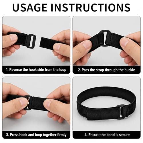 2 Pcs Heavy Duty Elastic Cinch Straps with Quick-Release Buckles — view 6