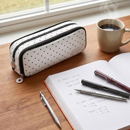 Polka Dot Pencil Case, Cute Pencil Case, Storage Bag for School Office — view 4