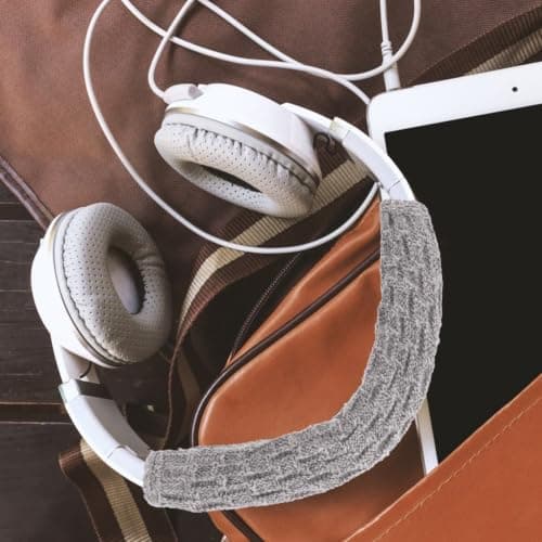 FRCOLOR Headphone Headband Knitted Wool Protector for Over-ear Headphones Winter Home Office Travel — view 6
