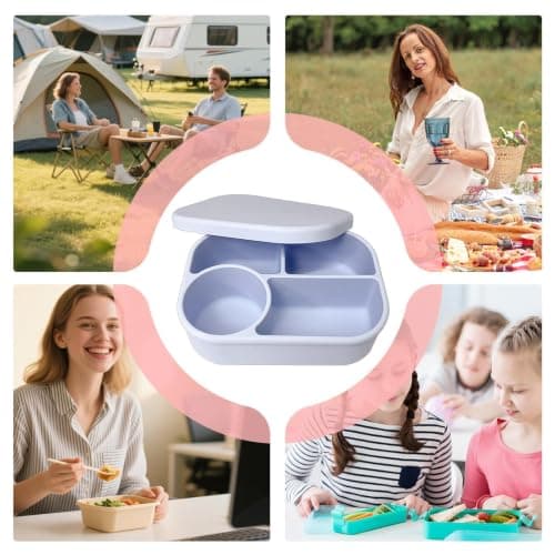 Leakproof Lunch Containers 750ml 4-Compartment Reusable Divider — view 4
