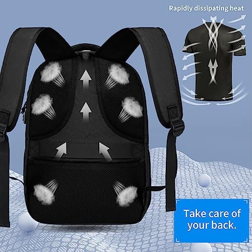 LIBENED School Bag for Boys, Large 15.6 Inch Black Backpack for Work Travel — view 5
