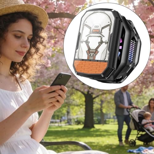 Handheld Ventilator – Electronic Thermal Reducer, Circulating Air Processor, Wireless Desktop Exhaust, Lightweight Breezing Hardware Unit | for Streaming Video Call Game Travel Studio — view 3