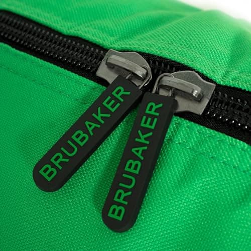 BRUBAKER Padded Ski Bag Skibag 'Carver Champion' for one Pair of Ski and Poles 170 cm Green/Blue — view 5