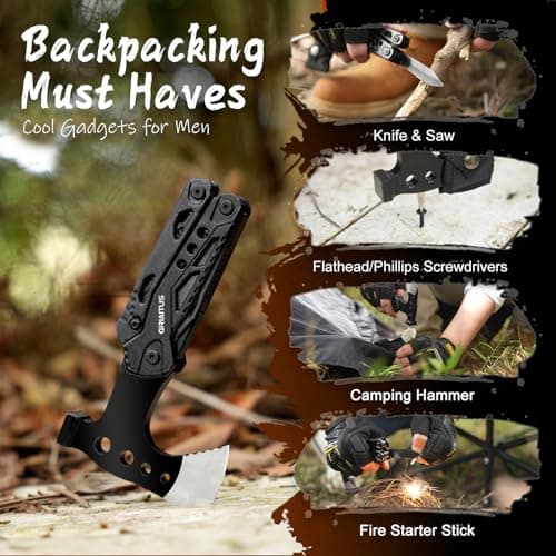 Camping Essentials Multi Tool Gifts for Men 16in1 Multitool Survival Gear — view 5