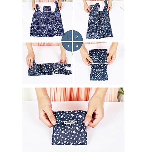 Comfysail 6 Pack Foldable Shopping Bag Portable Reusable Grocery Bags Handy Travel Bags for Household Outdoors — view 2
