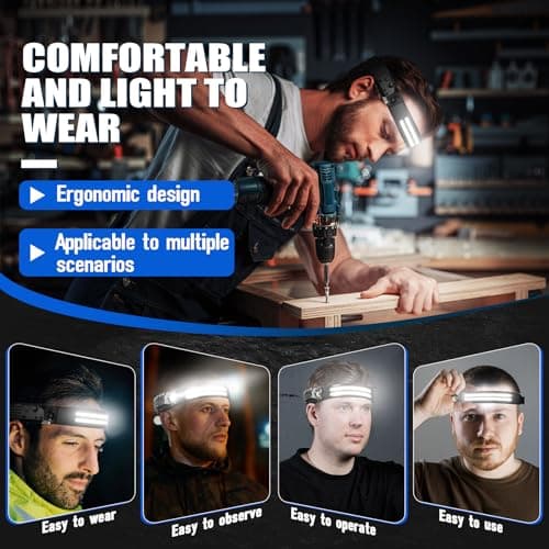 CCDobbs Rechargeable Headlamp 12 Pack — view 5