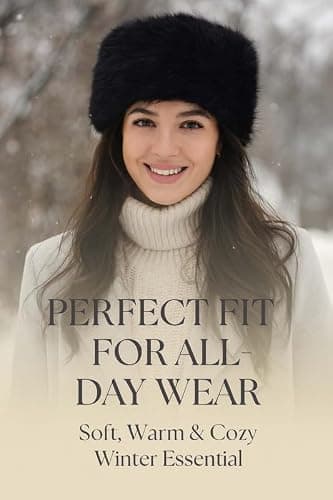 Luxury Women’s Cossack Faux Fur Winter Hat – Soft Warm Lined Fashion Cap, Windproof Insulated Design for Daily Wear, Outdoor Travel & Cold Weather Comfort Black — view 4