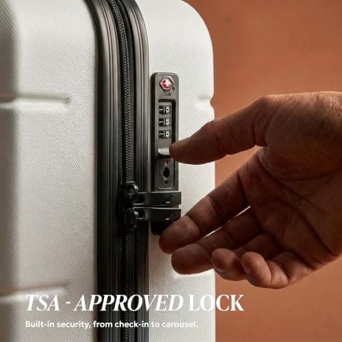 LUGG 28 Inch Jetset Suitcase Hard Shell Case 4 Wheel Travel bag Lightweight ABS Material with TSA Lock Approved for Travel with easyJet, British Airways, RyanAir, Virgin Atlantic, Emirates(75x49x29cm) — view 6