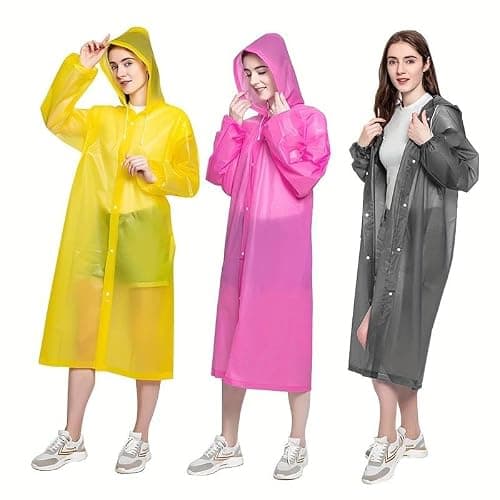 Boolavard Adult Unisex Reusable Waterproof Rain Coat Portable Rain Jacket Poncho for Outdoor 150 * 65cm (UK, Alpha, One Size, Regular, Regular, Transparent) — view 6