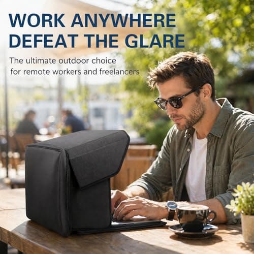 Umllpet Laptop Sun Protection 14 Inch Foldable 2-in-1 Laptop Bag Foldable Waterproof Computer Cover Portable Laptop Bag for Outdoor Work Office Travel (16 Inches) — view 5