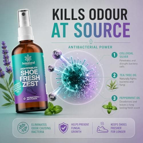 Benatural Essentials Antibacterial Colloidal Silver Shoe Fresh Deodoriser with Lavender, Peppermint & Tea Tree Essential Oil — view 2