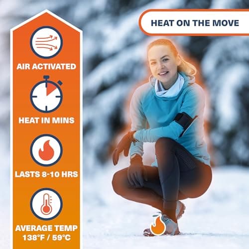 Bramble - Adhesive Toe Warmers (40 Pairs, 80 Total) - Ultra-Thin Stick-On Patches for Shoes and Boots - Air-Activated & Odour-Free - Up to 10 Hours of Heat — view 3
