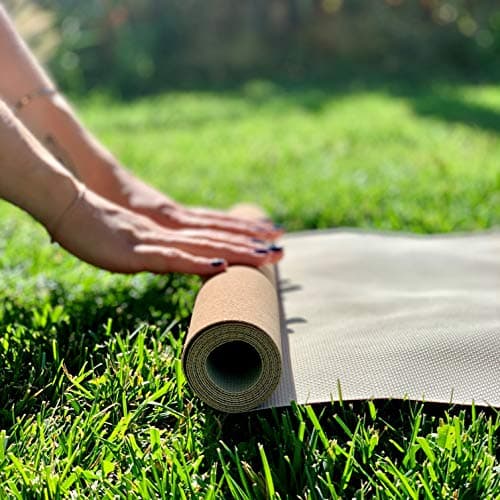 Secoroco Cork Travel Yoga Mat, 183 x 61 cm, 1 mm Thick, Foldable, Includes Yoga Bag, Vegan, Non-Toxic and Anti-Allergic — view 6