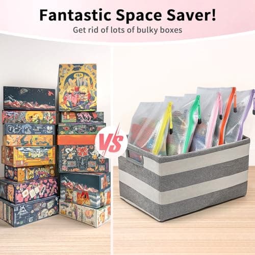 Plastic Wallets Folders - 12PCS Multi-Size Plastic Zip Lock Bags Document File Folders for School Office Supplies, Homework, Cosmetics and Travel Accessories (6 Size) — view 5