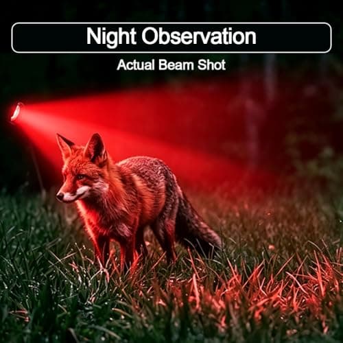 2 Pack LED Red Light Torch, Red Flashlight with Adjustable Focus Portable — view 6