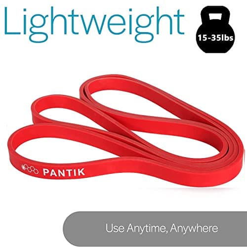 PANTIK Resistance Band for Women and Men Pull up Bands Exercise Loop Band for Body Stretching Powerlifting Yoga Pilates Resistance Training (Red: 15-35 lbs) — view 6