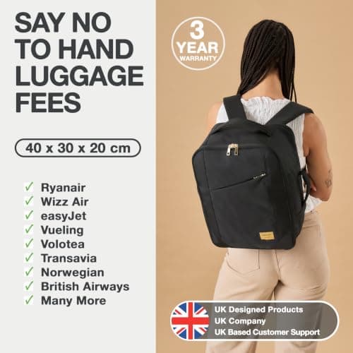 Cabin Max Ryanair Cabin Bags 40x30x20 Underseat Bag - Travel Backpack 24L — view 2