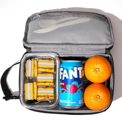 Cerbonny Small Cooler Bag, Freezable Lunch Bag with Ice Pack, Black — view 4