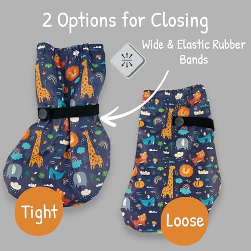 HECKBO Baby rain Booties rain Shoe Covers 3-18 Months - Jungle - Waterproof Fleece Lining Overshoes Crawling Shoes — view 5