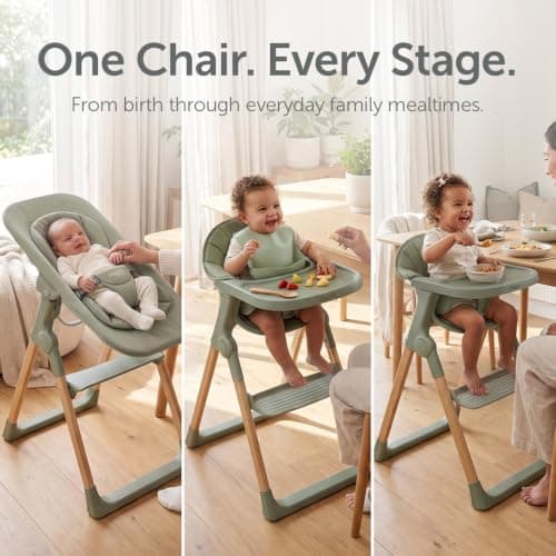 Baby Elegance Mash High Chair Bundle for Babies & Toddlers (0-3yrs) - Sage — view 6